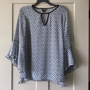 B&W Sheer Blouse